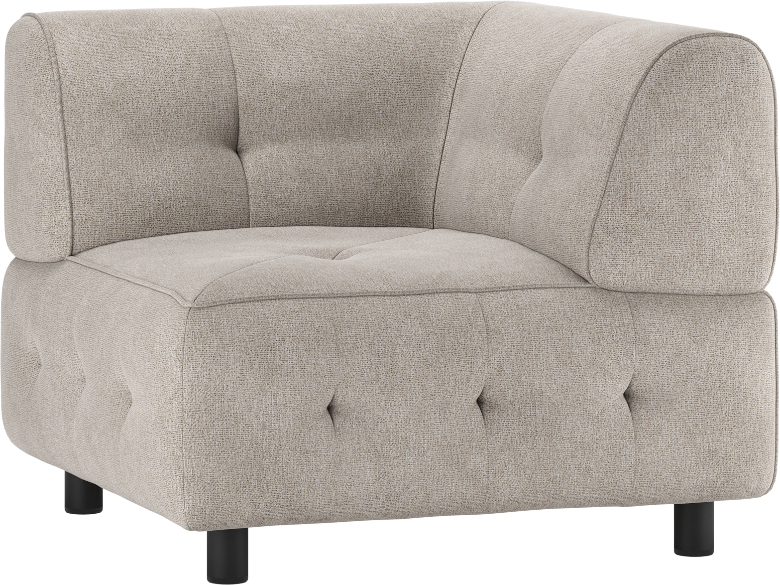 Modulært Hjørneelement Til Sofa Woood Louis Lysegrøn Fladvævet Polyester H73xb90xd90