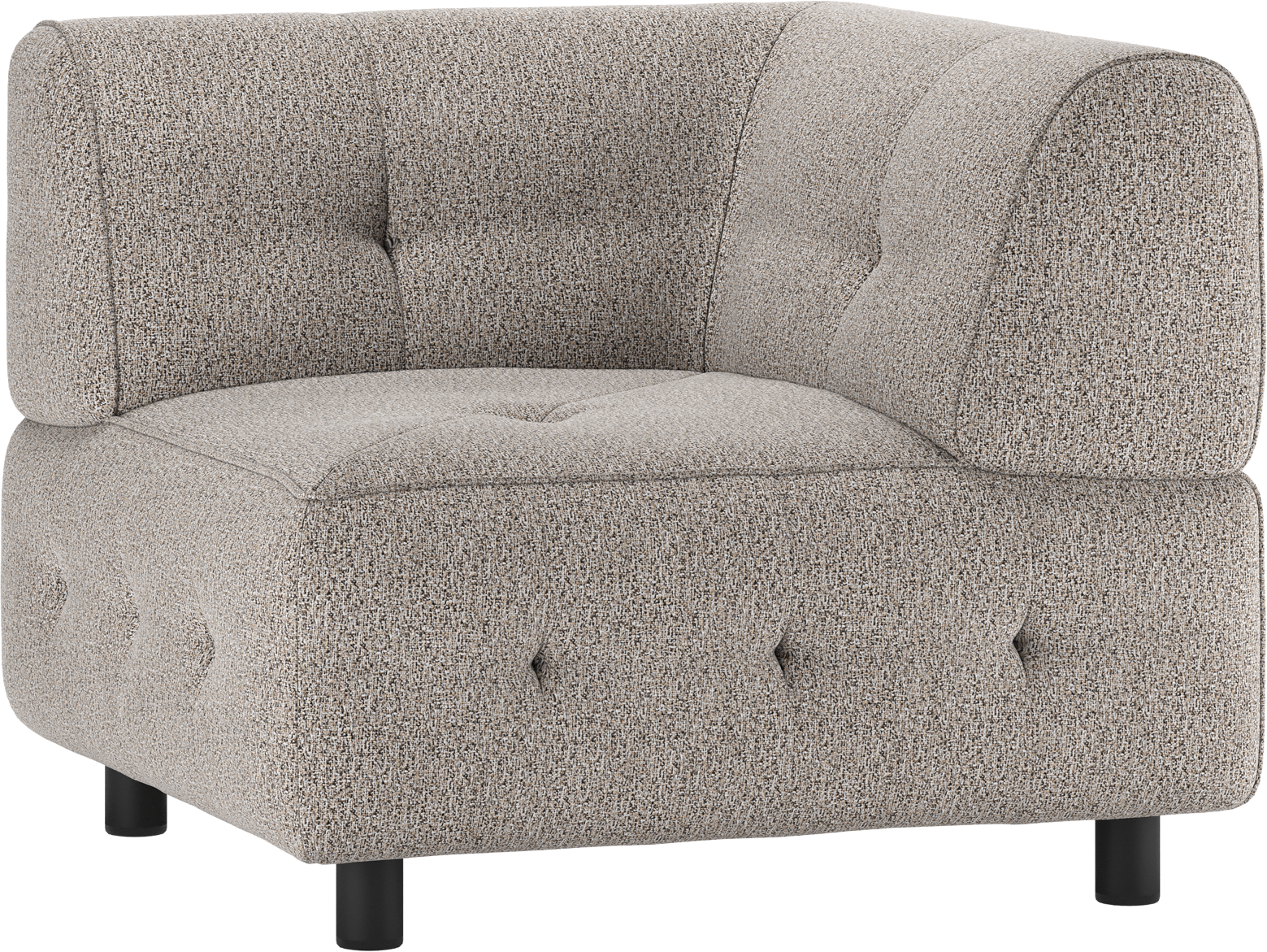 Modulært Sofa Hjørneelement Woood Louis Kaffe Polyester 90x90