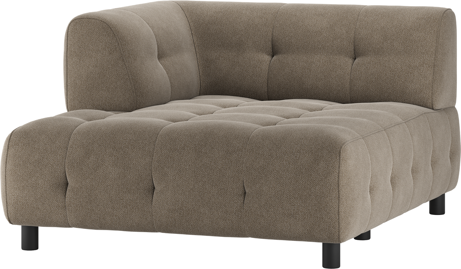 Modulsofa Chaiselong Venstre Woood Louis Lysegrøn Vævet Polyester