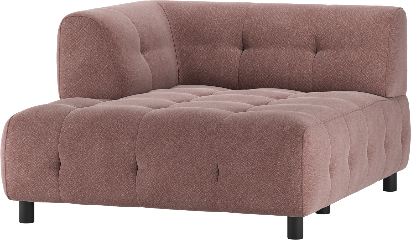Modulsofa Chaiselong Venstre Woood Louis Lyserød