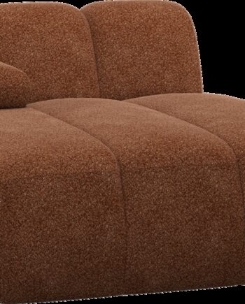 Modulsofa Chaiselong Venstrevendt Woood Mojo Rustbrun Valley Chenille Blød   Slidstærk 100 Polyester
