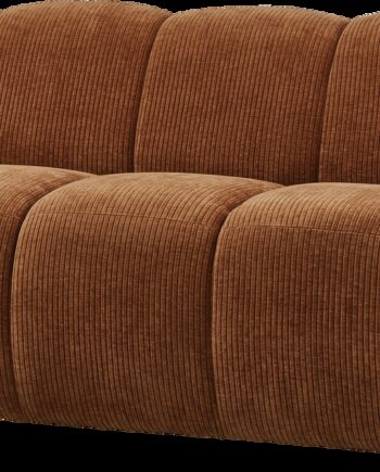Modulsofa Sofa Personers Woood Mojo Ribstof Rustbrun Højre Armlæn