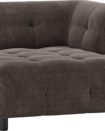 Modulsofa Woood Louis Chaiselong Højre Arm Fløjl Kaffergrå