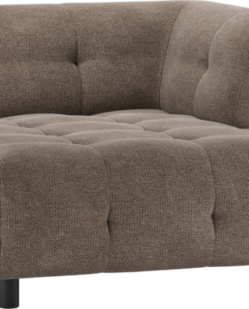 Modulsofa Woood Louis Chaiselong Højre Chenille Polyester Kaffe