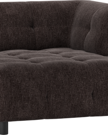 Modulsofa Woood Louis Chaiselong Højre Kaffefarvet Polyester
