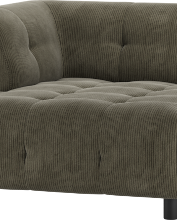 Modulsofa Woood Louis Chaiselong Venstre Armlæn Fløjl Dybgrøn 122x140