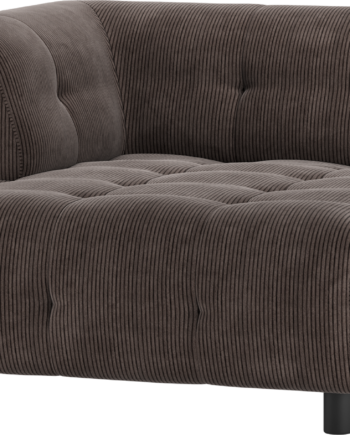 Modulsofa Woood Louis Chaiselong Venstre Fløjl Kaffe