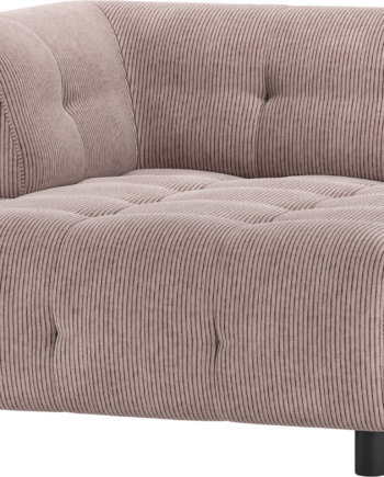 Modulsofa Woood Louis Personers Venstre Chaiselong Fløjl Lyserød Polyester H73122140