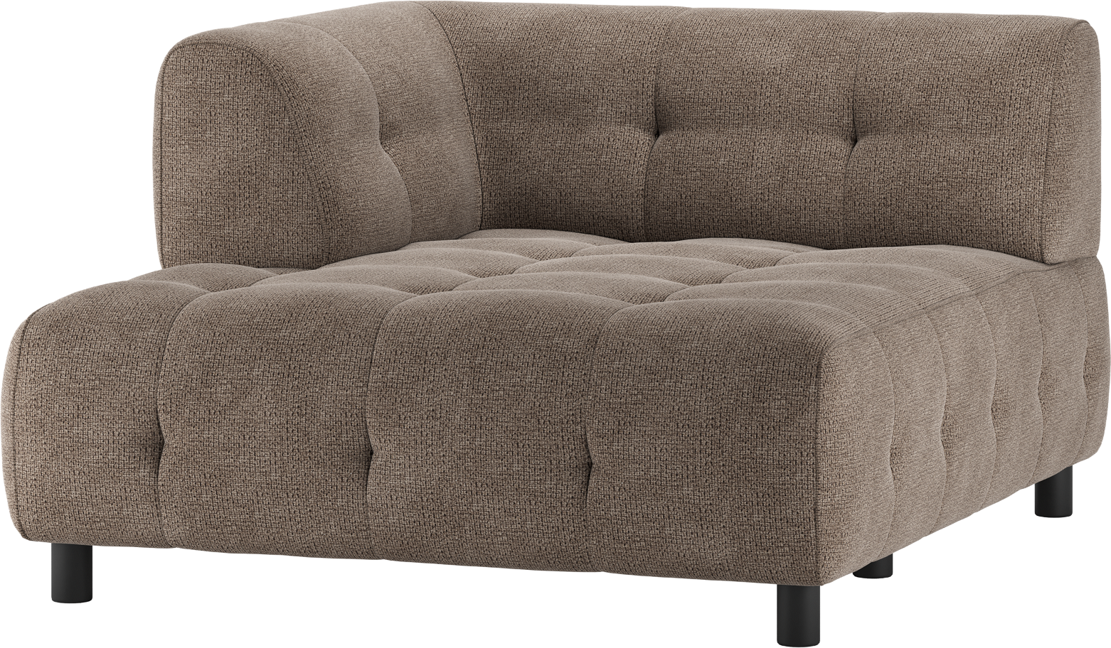 Modulsofa Woood Louis Sektionsofa Pers Chaiselong Venstre Kaffe Chenille Polyester H73b122l140
