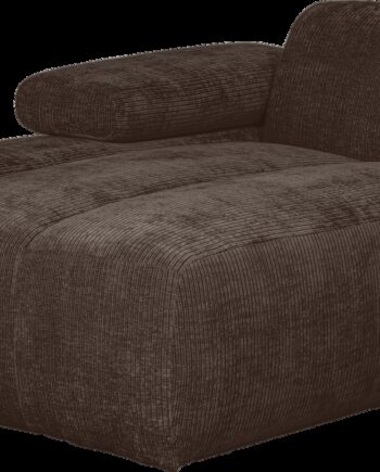 Modulsofa Woood Mojo Chaiselong Modul Venstre Brun Ribstof Fløjlsagtig 100 Polyester 162 Dyb
