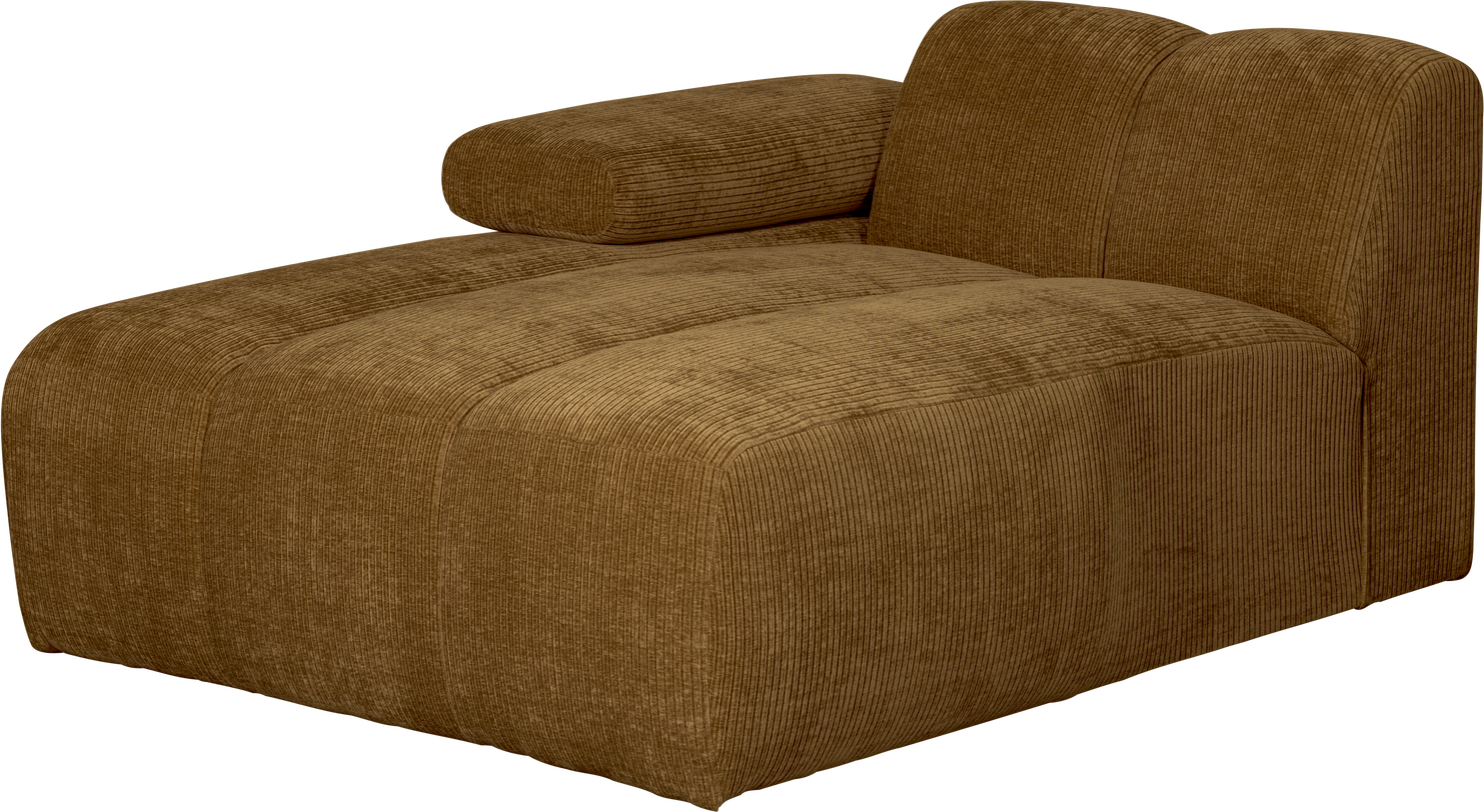 Modulsofa Woood Mojo Chaiselong Modul Venstre Honninggul Ribstof