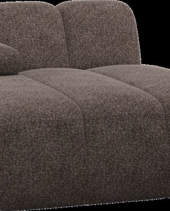Modulsofa Woood Mojo Chaiselong Venstre Brun Chenille Vendbar Justerbare Armlæn Martindale 100 000