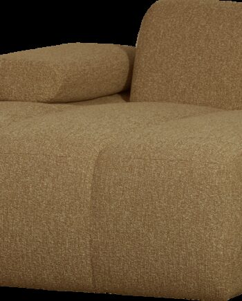 Modulsofa Woood Mojo Chaiselong Venstre Gul Brun Melange Boucl 100 Polyester Fast Struktur Egnet Til Intensiv Brug
