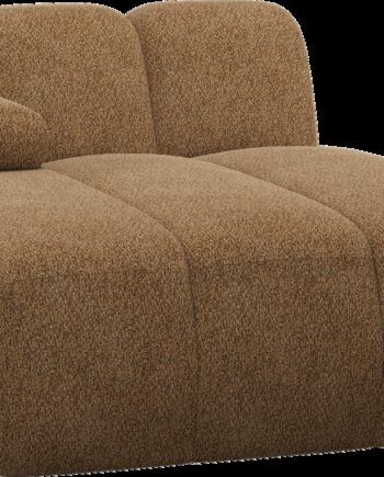 Modulsofa Woood Mojo Chaiselong Venstre Honninggul Chenille 284x160 Justerbare Armlæn