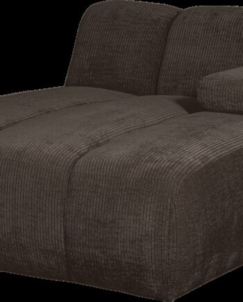 Modulsofa Woood Mojo Højre Chaiselong Brun Ribstof 100 Polyester