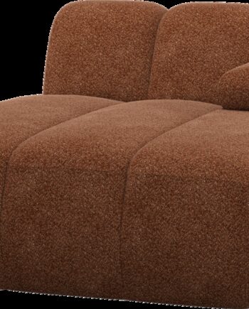 Modulsofa Woood Mojo Højre Chaiselong Rustbrun Valley Chenille 284x160