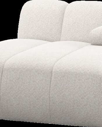 Modulsofa Woood Mojo Højrevendt Chaiselong Hjørnesofa Ecru Chenillestof 100 Polyester 284x160 Manuelt Justerbare Armlæn