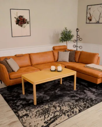 Nordic Design Jakob Sofa Med Venstrevendt Chaiselong Cognac  Møbelsalg