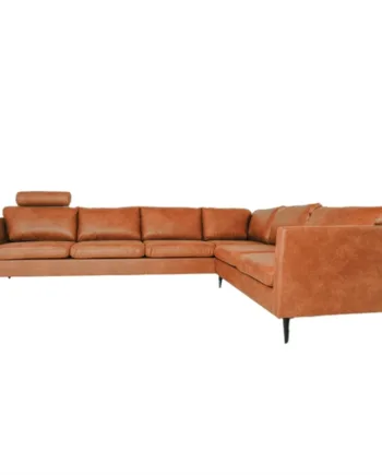 Nordic Design Jakob Venstrevendt Hjørnesofa Cognac Sorte Ben  Møbelsalg