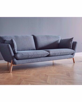 Nordly Egelykke Personers Sofa Blå Stof 194  Møbelsalg
