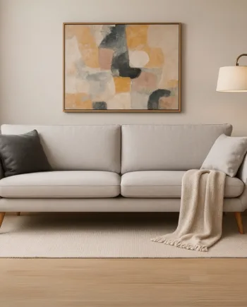 Nordly Egelykke Personers Sofa Lysegrå Stof 194  Møbelsalg