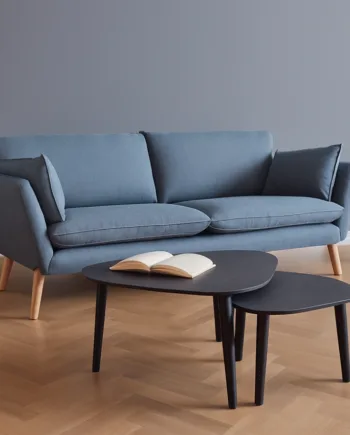 Nordly Freja Pers Sofa Blå Stof 215  Møbelsalg