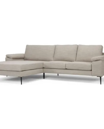Nordly Lyon Personers Sofa Chaiselong Sandfarvet 268  Møbelsalg