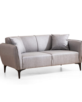 Nordvrk Belissimo Pers Sofa Grå Polyester Stof Sort Plast