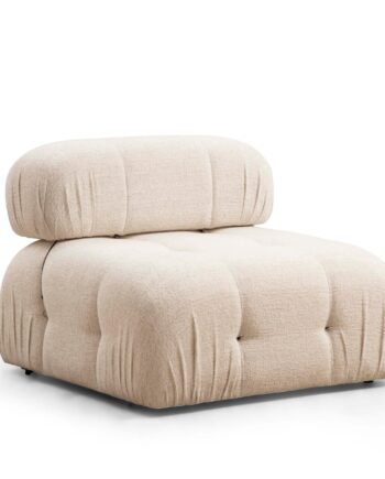 Nordvrk Bubble Pers Sofa Creme Bouclette Polyester Mat Sort Plast