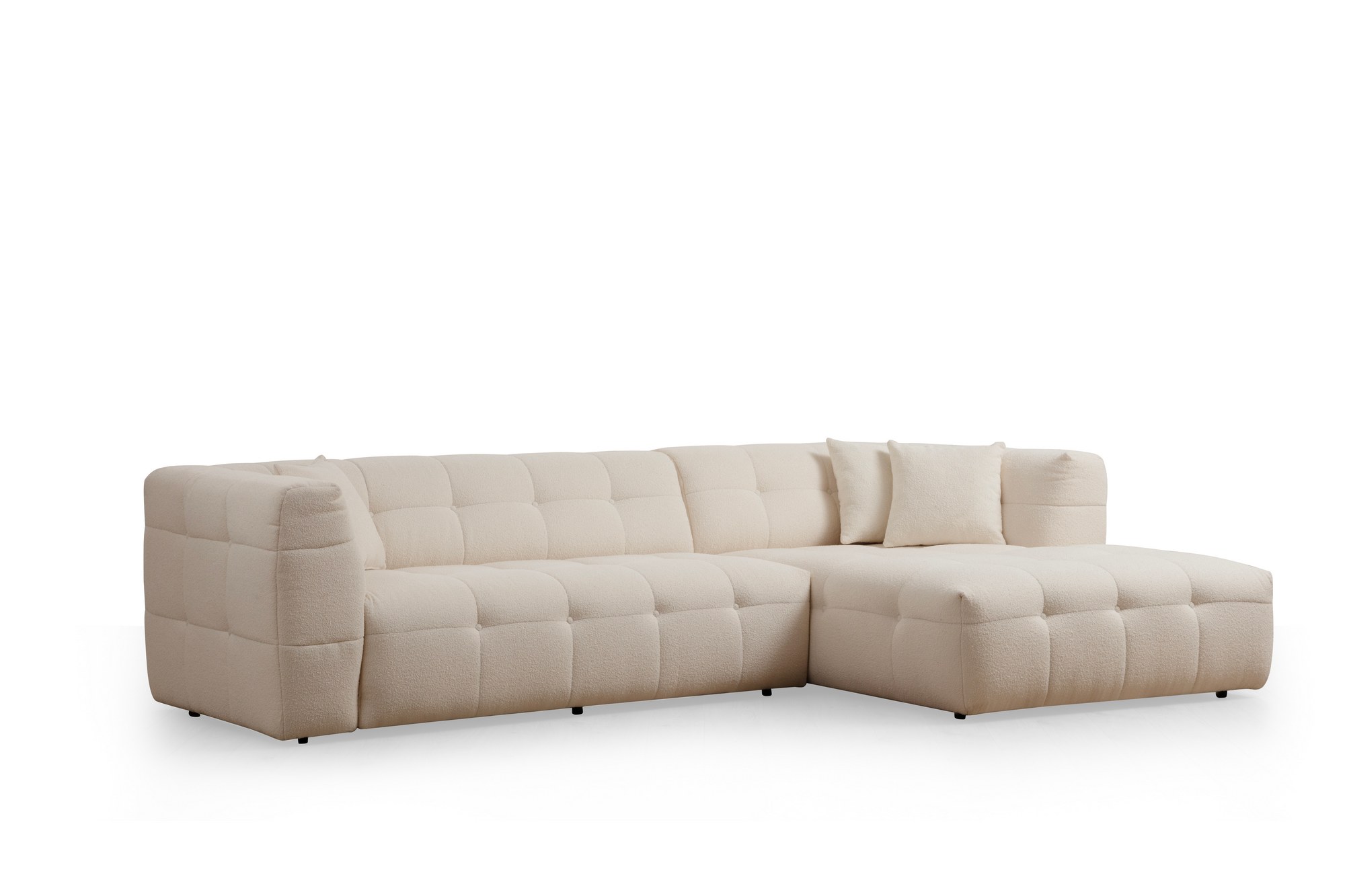 Nordvrk Cady Pers Hjørnesofa Højre Beige Polyester