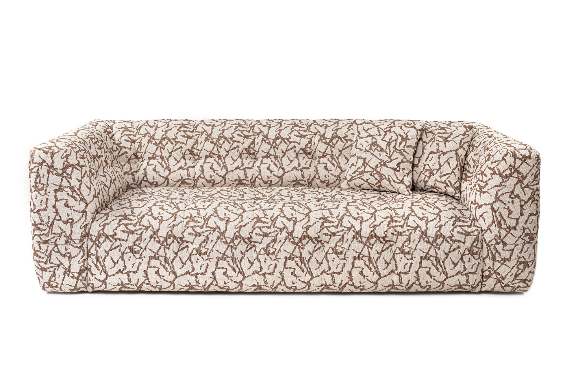 Nordvrk Cady Pers Sofa Tan Polyester Med Mønster