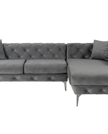 Nordvrk Como Eco Højre Hjørnesofa Antracitgrå Polyester Metal