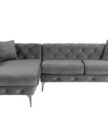 Nordvrk Como Eco Venstre Hjørnesofa Antracitgrå Polyester Metal