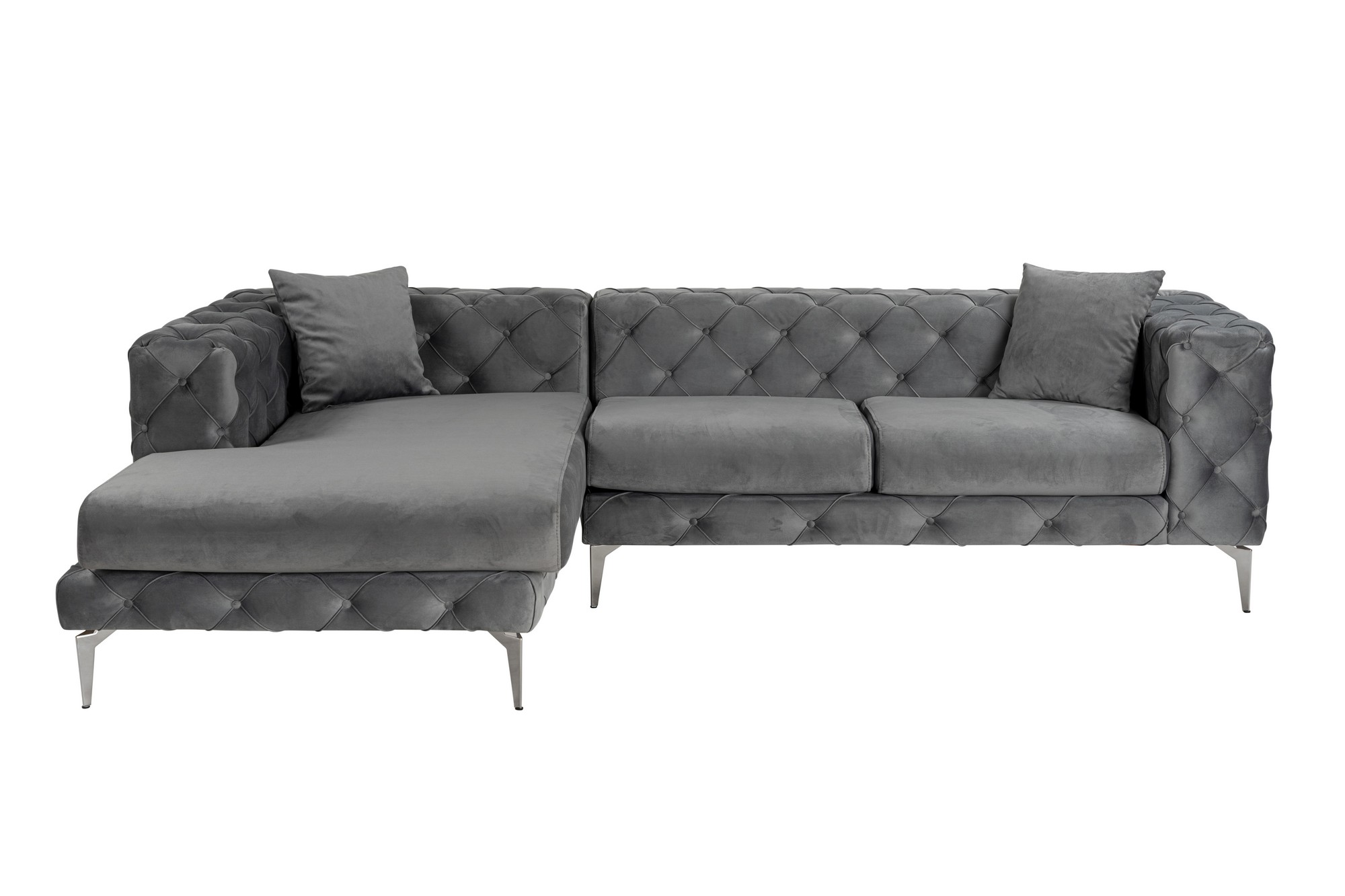 Nordvrk Como Eco Venstre Hjørnesofa Antracitgrå Polyester Metal