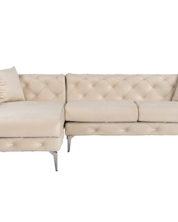 Nordvrk Como Eco Venstre Hjørnesofa Beige Polyester Metal