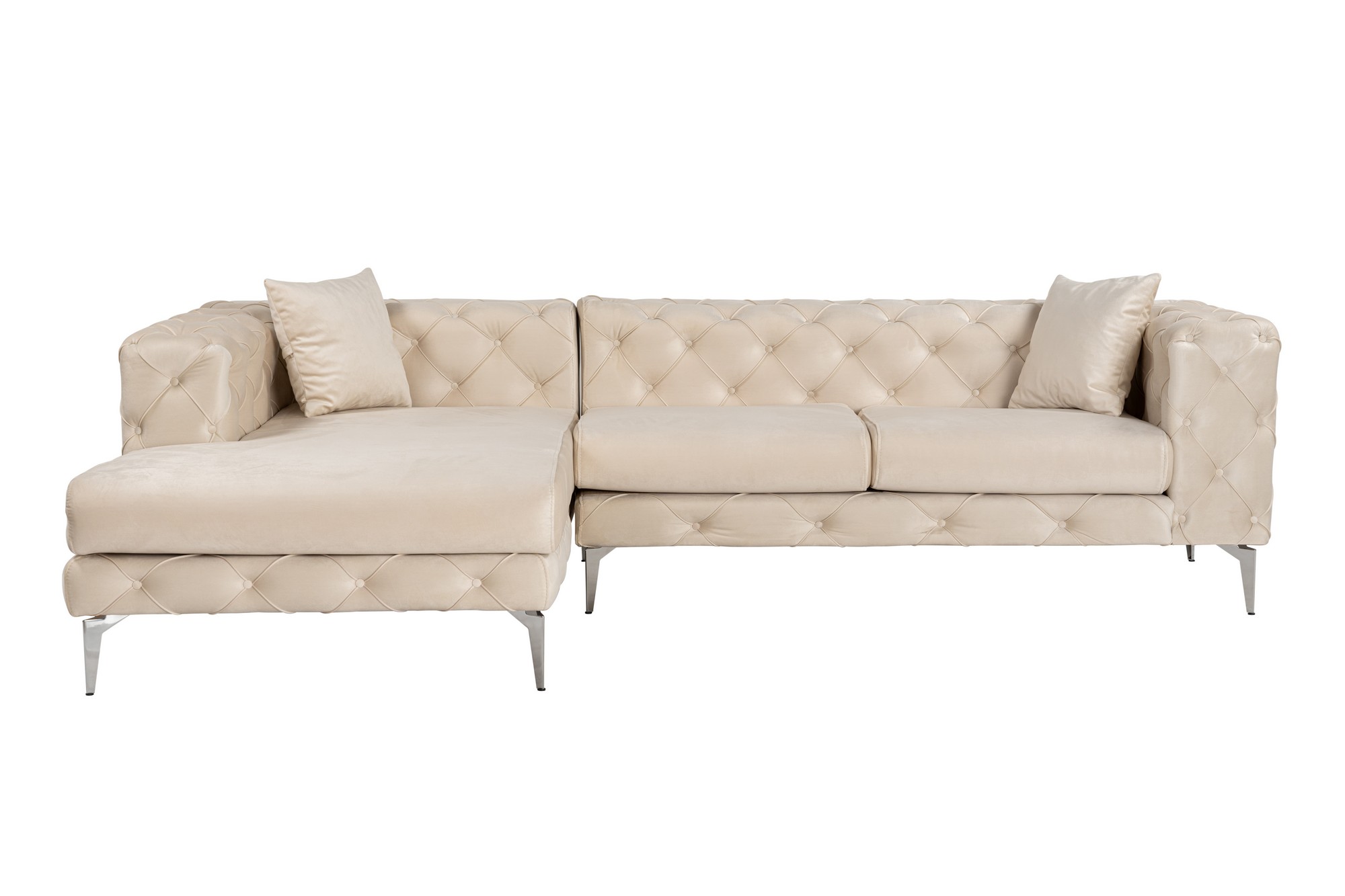 Nordvrk Como Eco Venstre Hjørnesofa Beige Polyester Metal