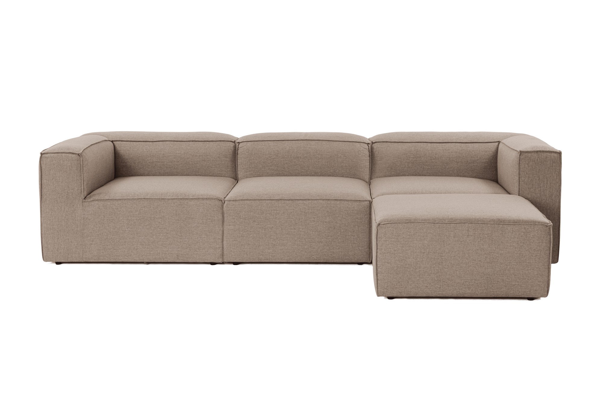Nordvrk Fora Hjørnesofa Brun Hør Plast