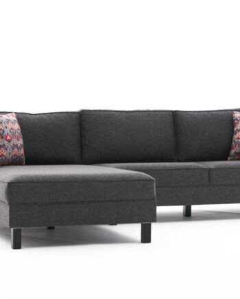 Nordvrk Kale Linen Hjørnesofa Venstre Antracitgrå Polyester
