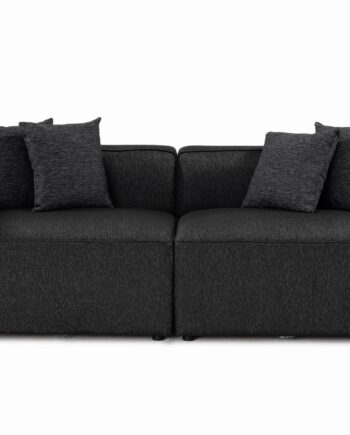 Nordvrk Mora Pers Sofa Antracitgrå Stof Plastik