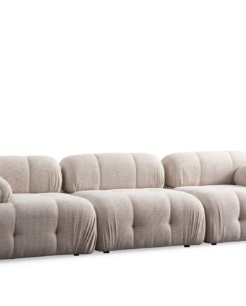 Nordvrk Petite Pers Sofa Creme Polyester Sort Plastik