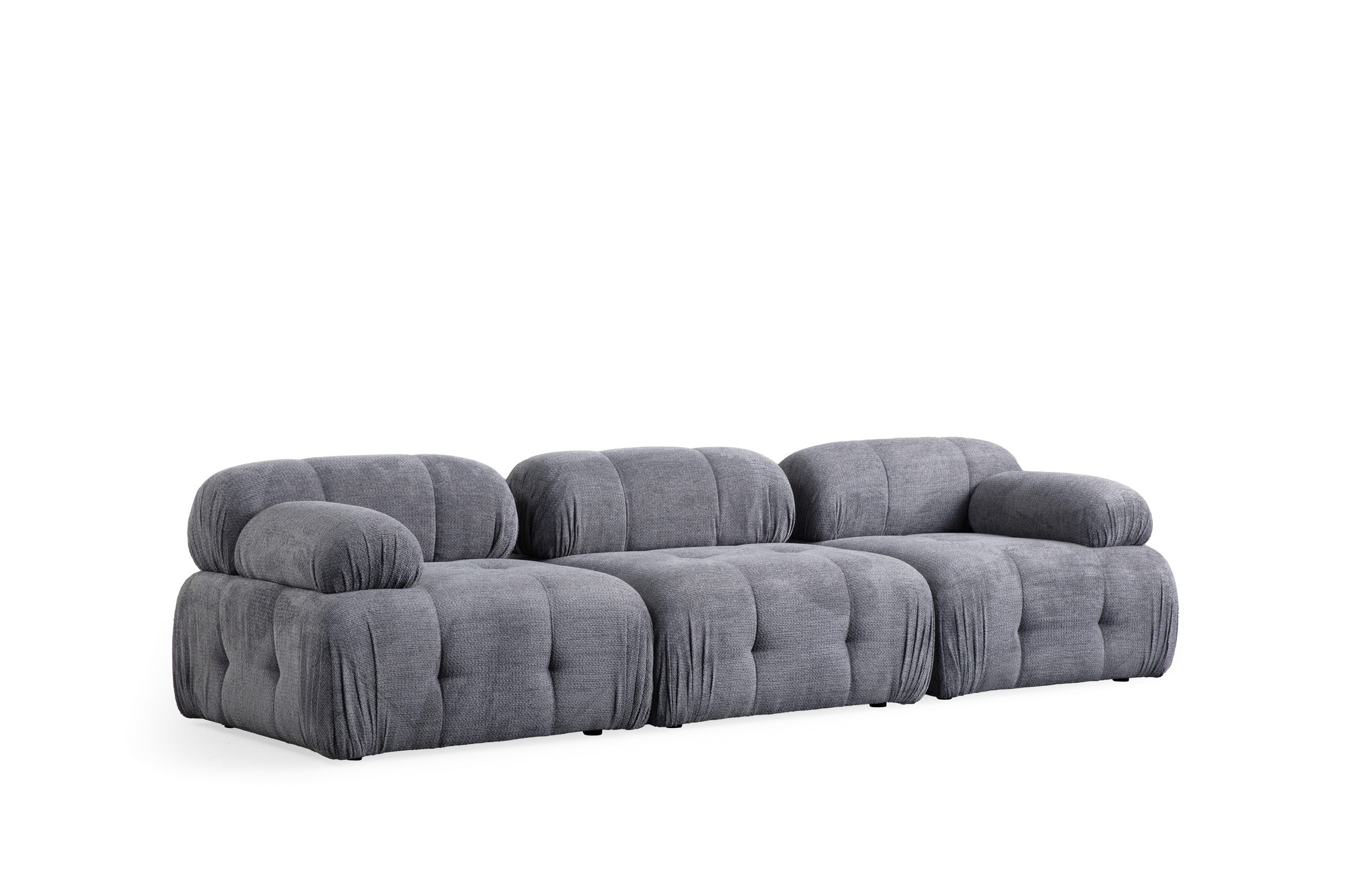 Nordvrk Petite Pers Sofa Grå Polyester Sort Plastik
