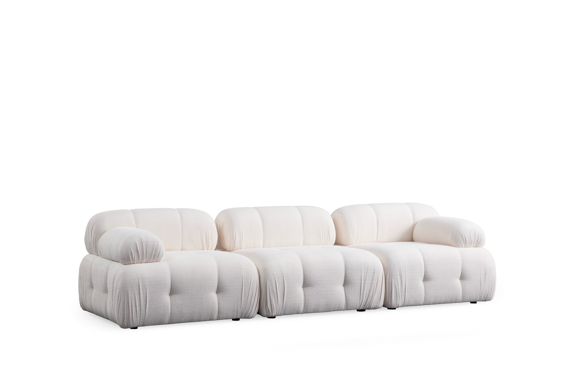 Nordvrk Petite Pers Sofa Hvid Polyester Sort Plastik