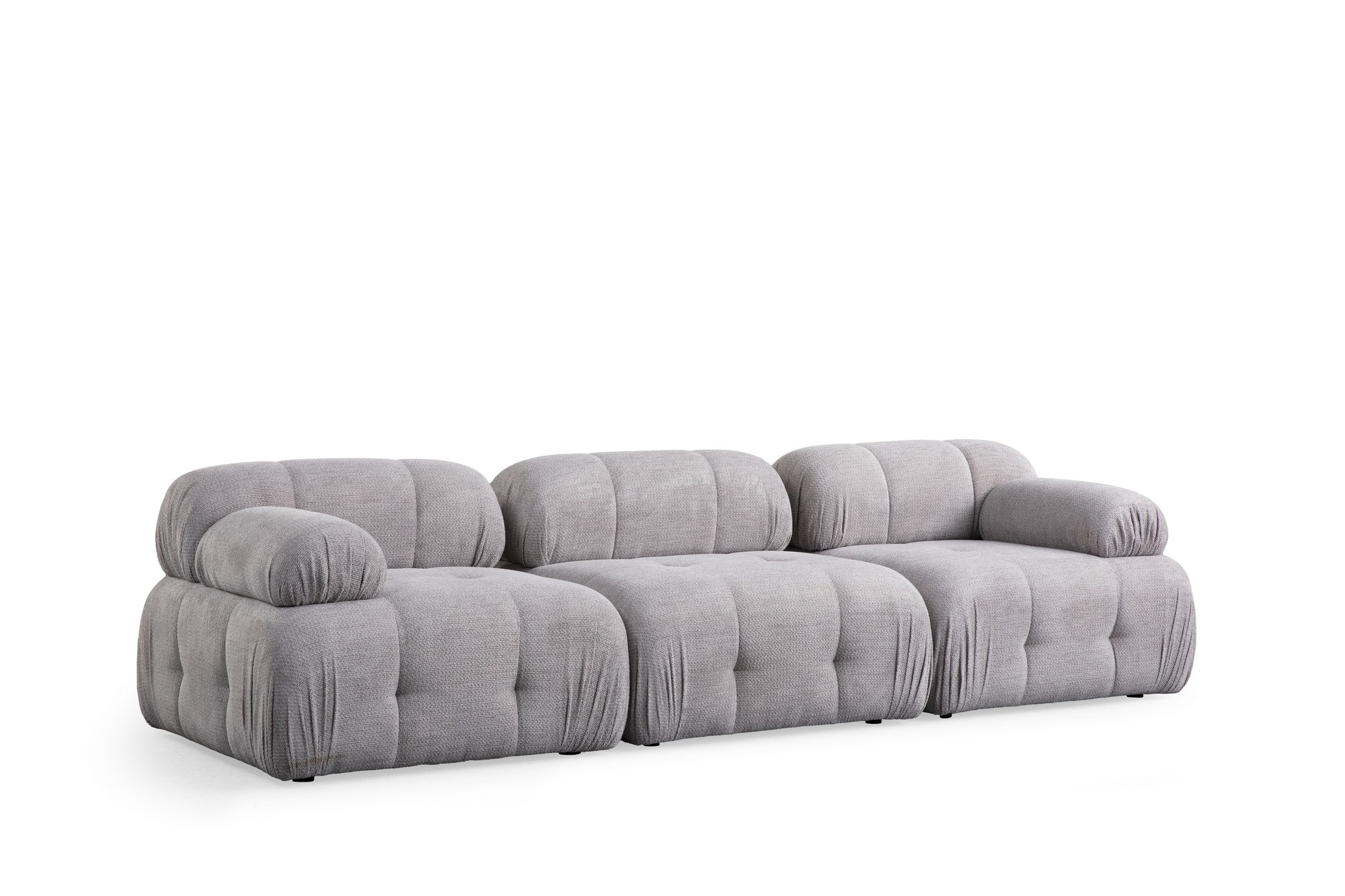 Nordvrk Petite Pers Sofa Lysegrå Polyester Sort Plastik