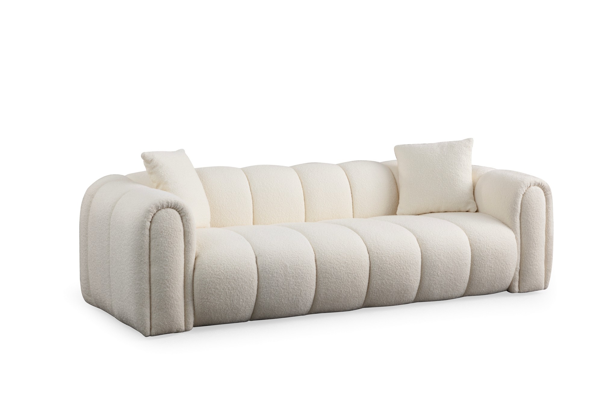 Nordvrk Puffy Pers Sofa Hvid Polyester