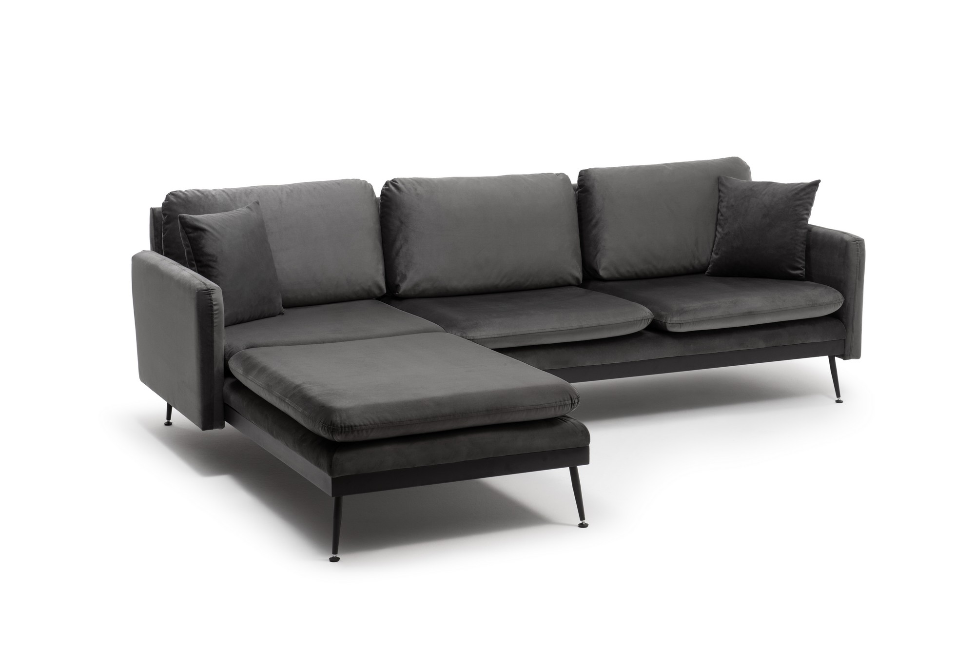 Nordvrk Reya Hjørnesofa Antracitgrå Polyester Metal