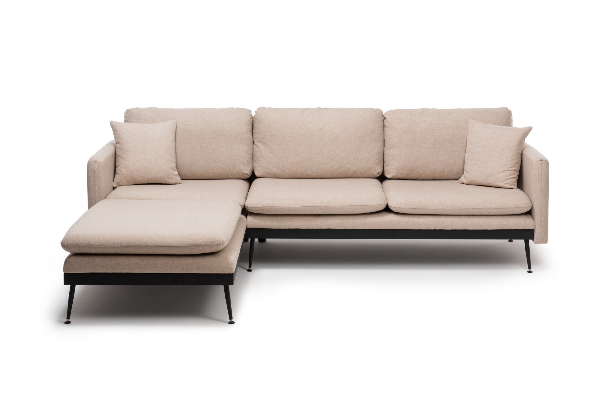 Nordvrk Reya Hjørnesofa Creme Stof Metal