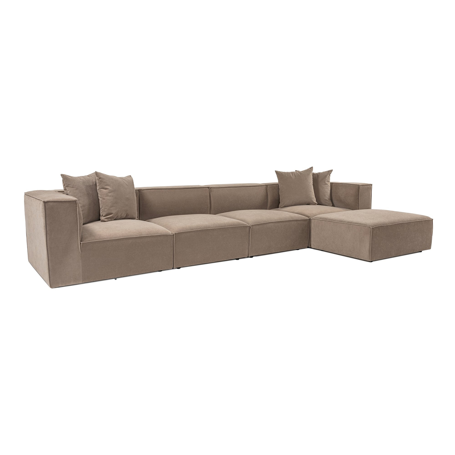 Nordvrk Sora Pouffe Hjørnesofa Cappuccino Stof