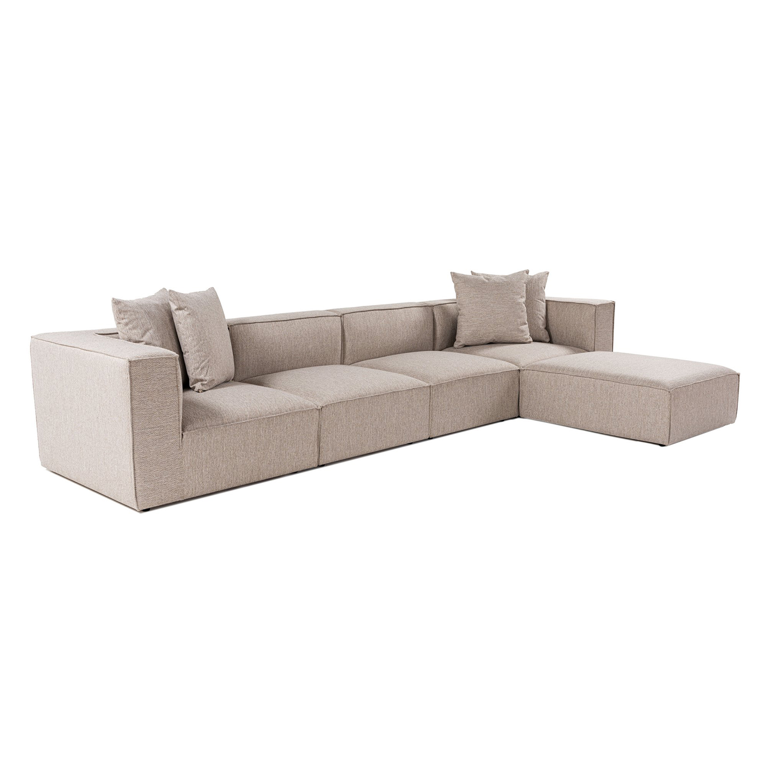 Nordvrk Sora Pouffe Hjørnesofa Sand Beige Stof