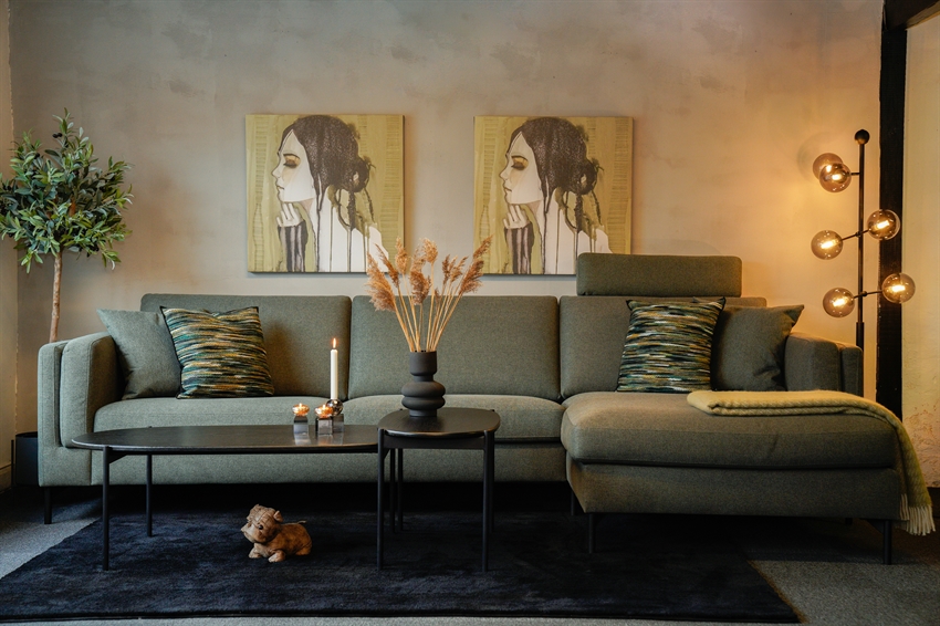 North Living Birgitte Sofa Grøn Modul Sofa Chaiselong  Møbelsalg