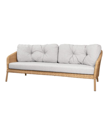 Ocean 3pers Sofa Natural Flet Light Brown Hynder